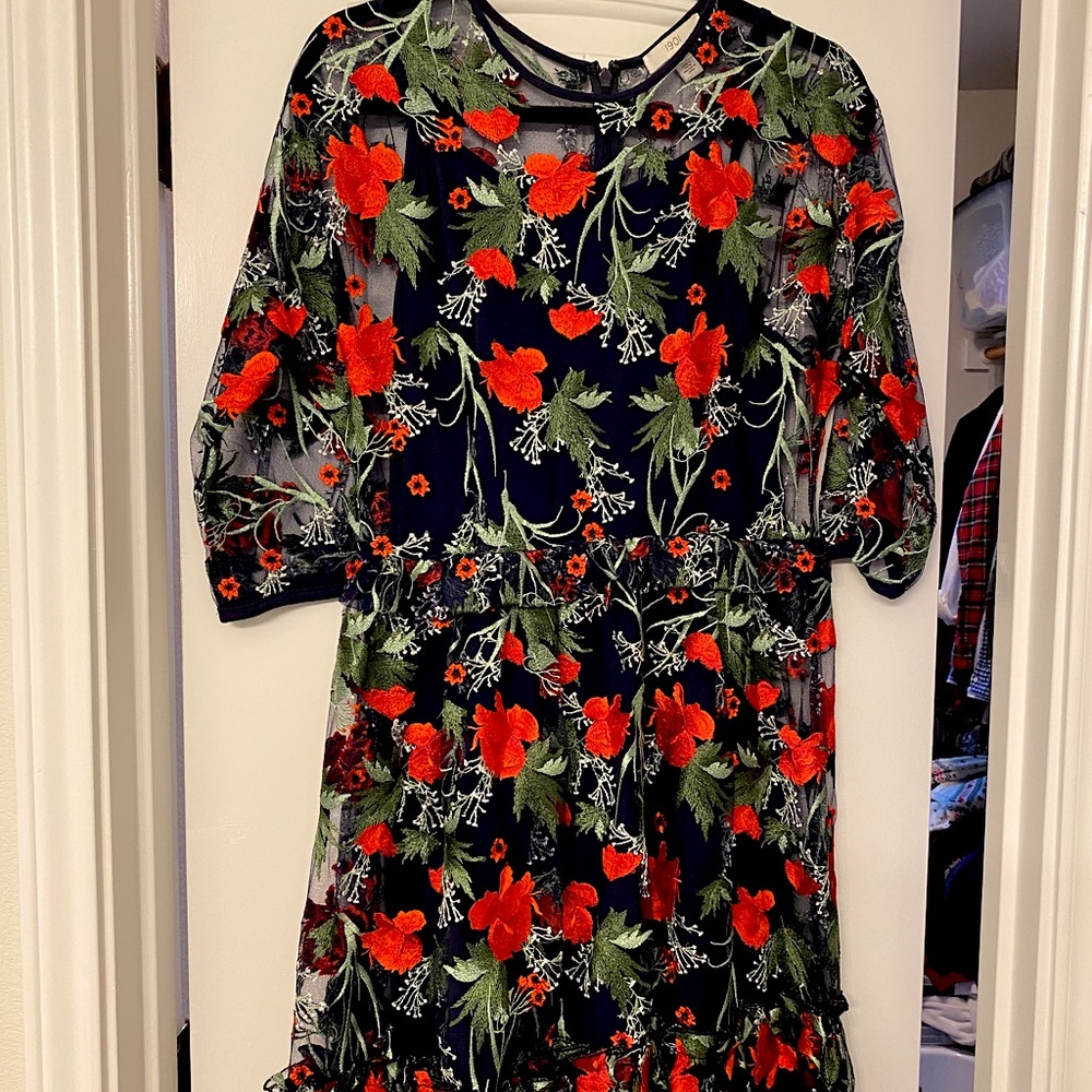 1901 Embroidered Mesh Dress